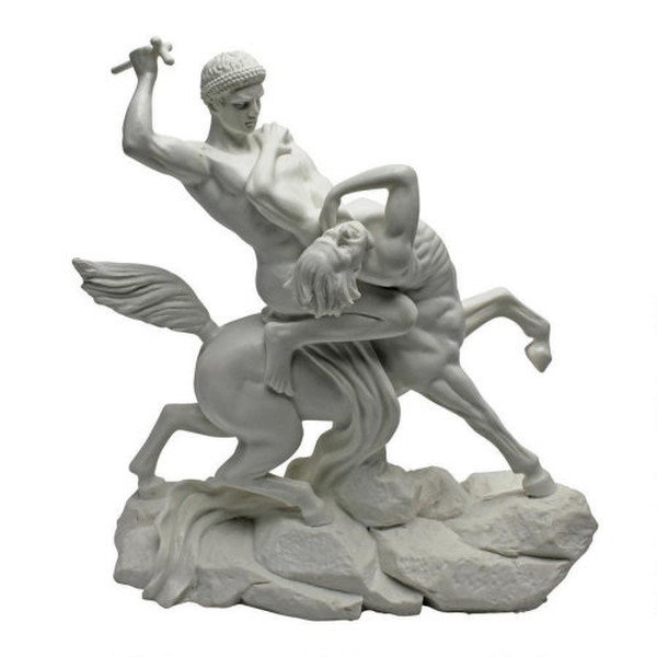 Fighting Centaur Statue by Artist Barye Marble Sculpture Famous